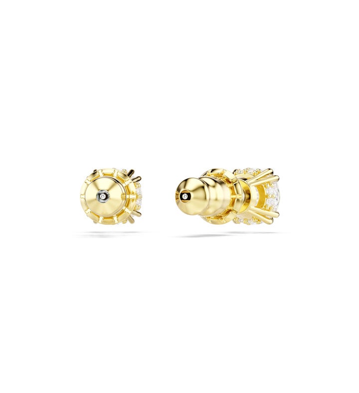 Stilla Stud Earrings Round Cut White Rhodium Plated
