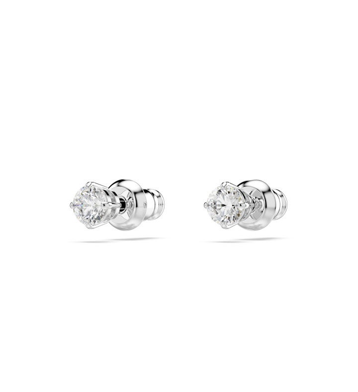 Stilla Attract Stud Earrings Round Cut Rhodium Plated