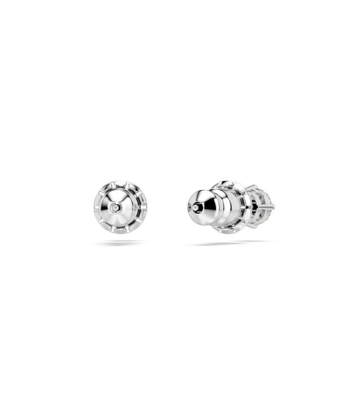 Stilla Attract Stud Earrings Round Cut Rhodium Plated