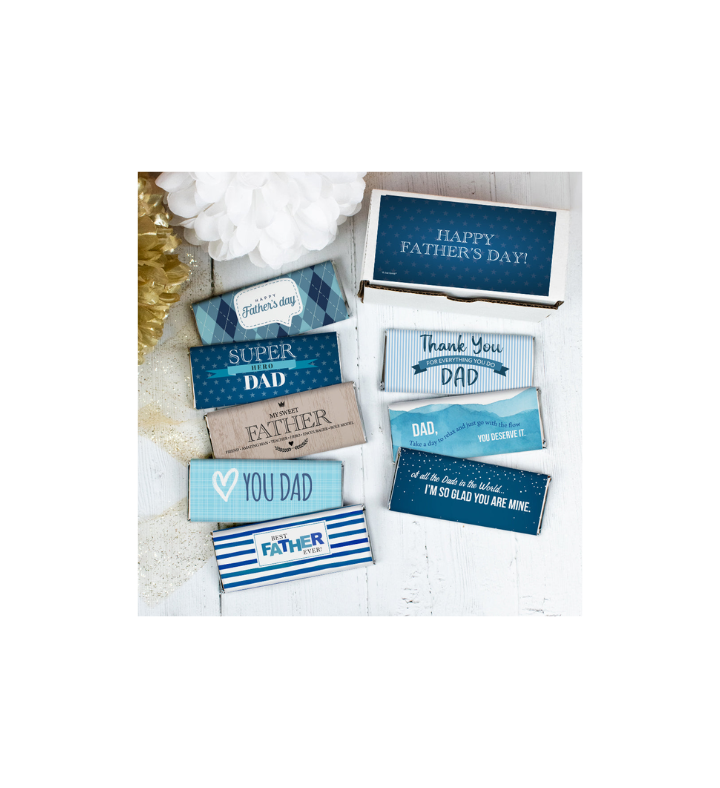 Father's Day Belgian Milk Chocolate Bars Gift Box By Just Candy