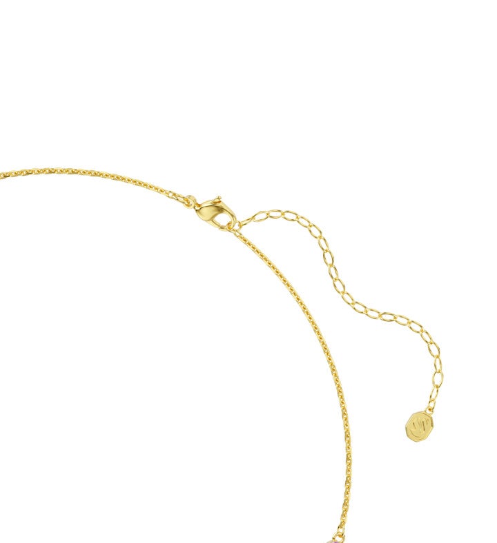 Gema Necklace, Mixed Cuts, Multicolored, 18k Gold Finish