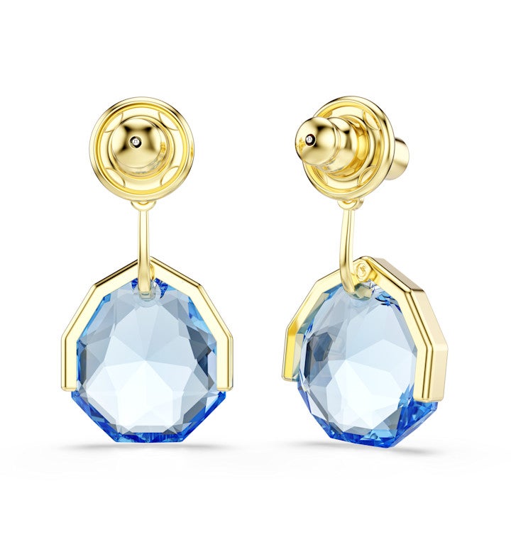 Gema Earring Jackets, Blue, 18k Gold Finish