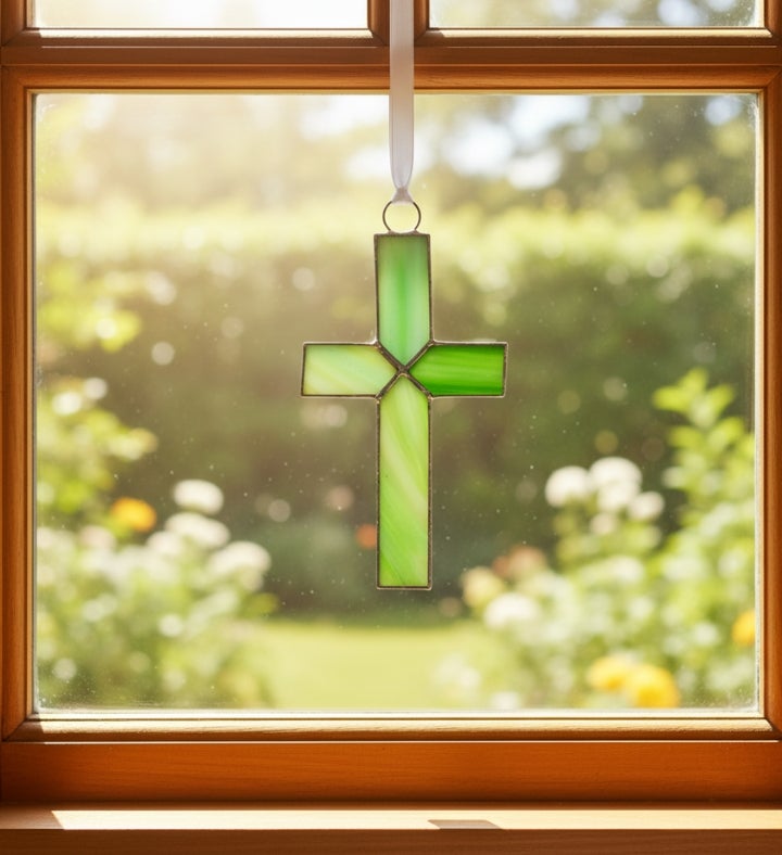 Happy Birthday Stained Glass Cross Gift