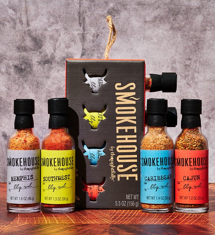 Smokehouse By Thoughtfully, Smokehouse Barbecue Rubs Gift Set, Set Of 4
