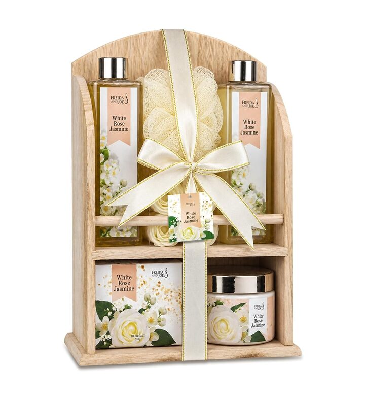 Freida & Joe White Rose Jasmine Bath And Body Gift Set, 7 Piece Set