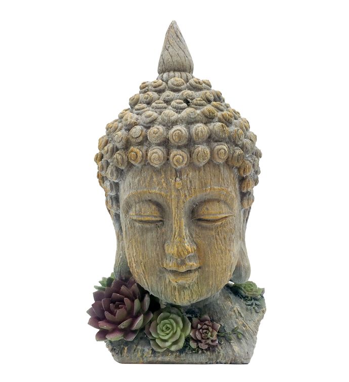 12" Buddha Head Statue
