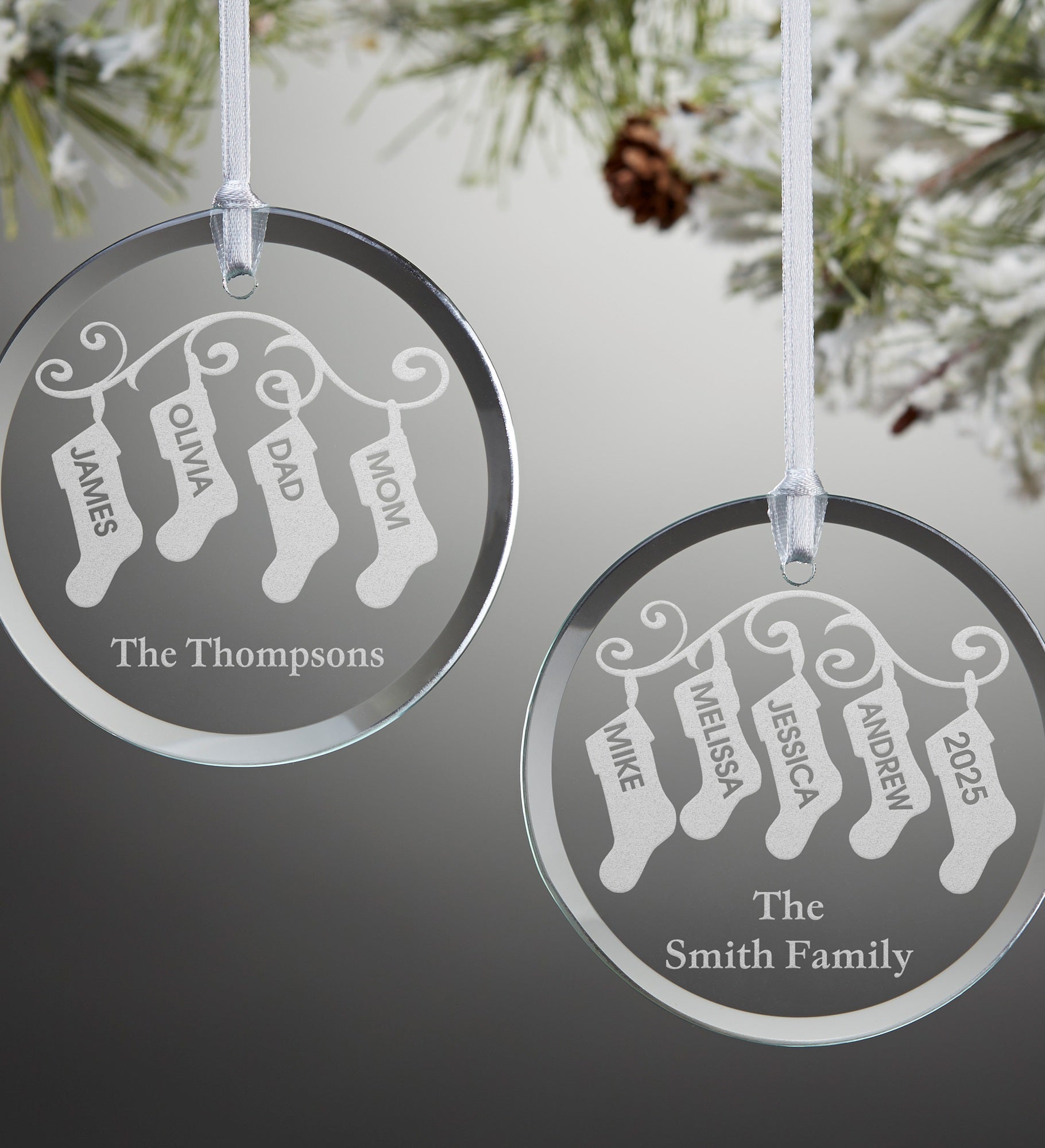Stocking Family Personalized Ornament
