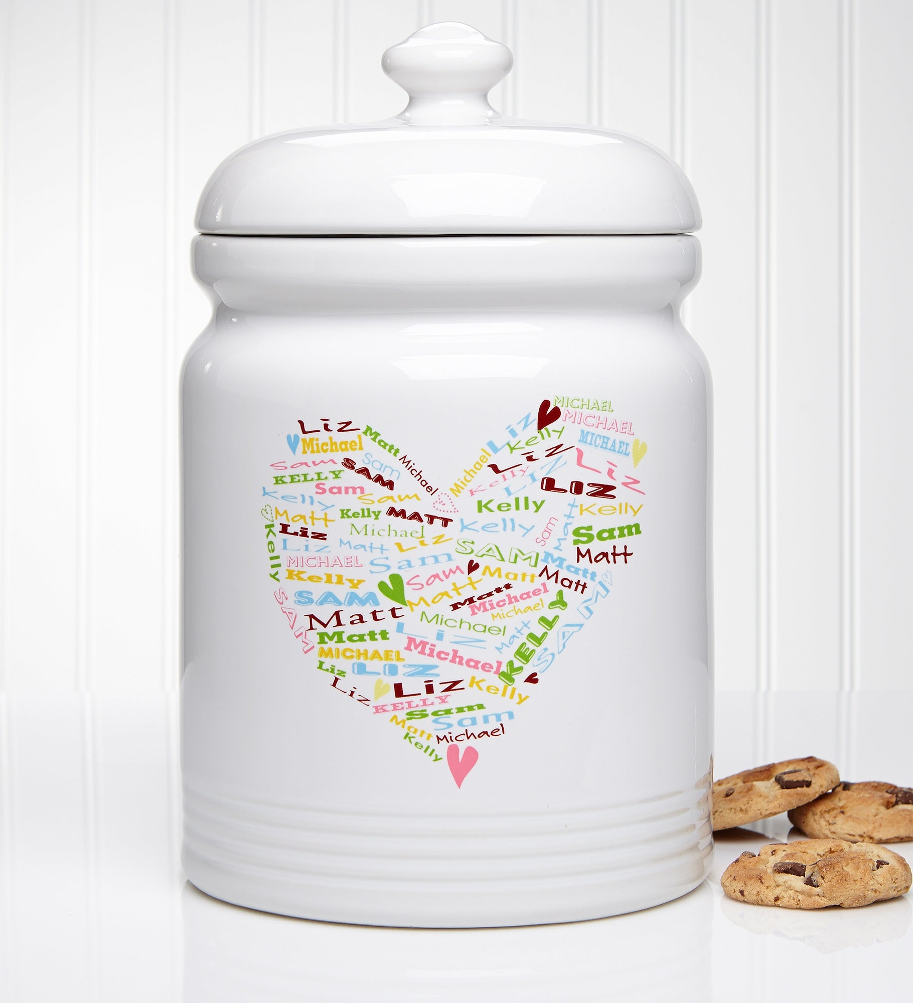 Her Heart of Love Personalized Cookie Jar