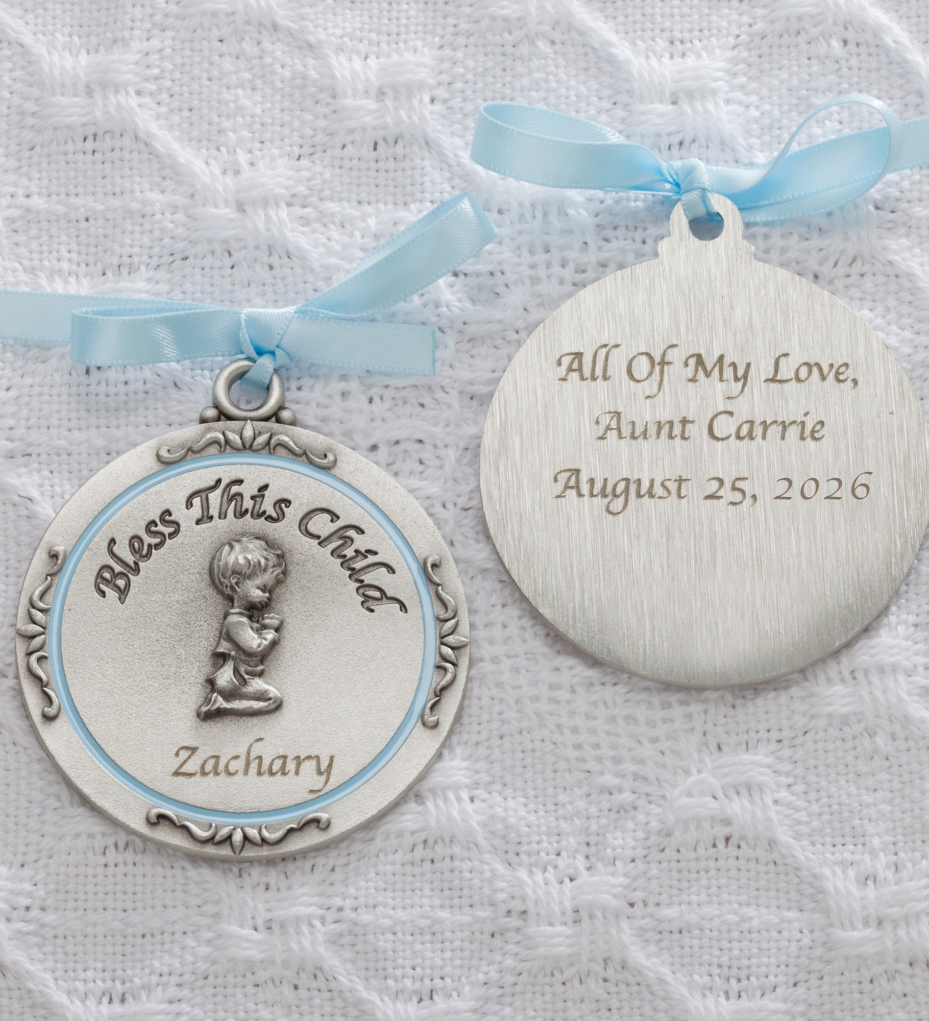 Baptism Blessings Personalized Crib Medallion