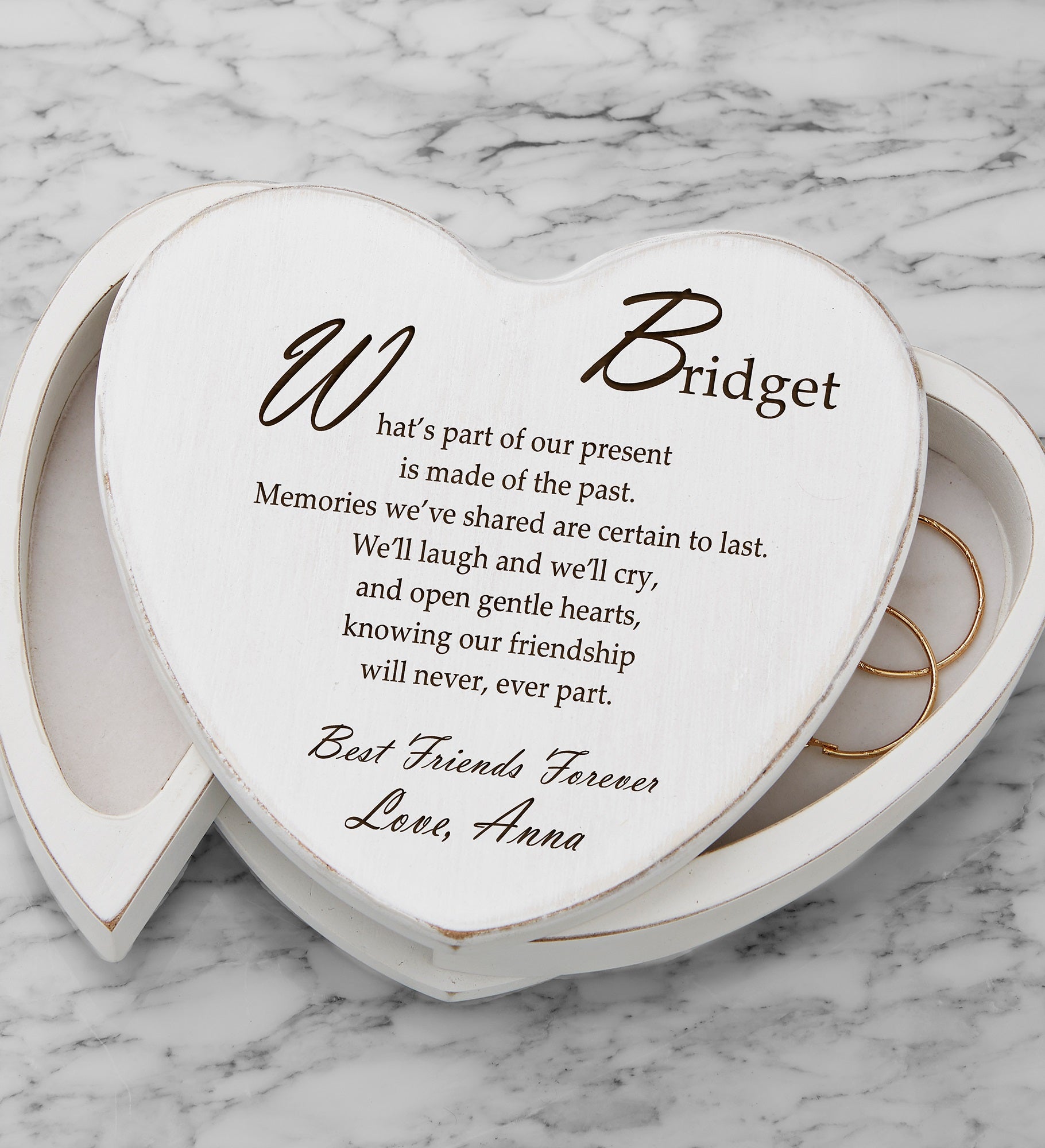 Friend of My Heart Engraved Jewelry Box