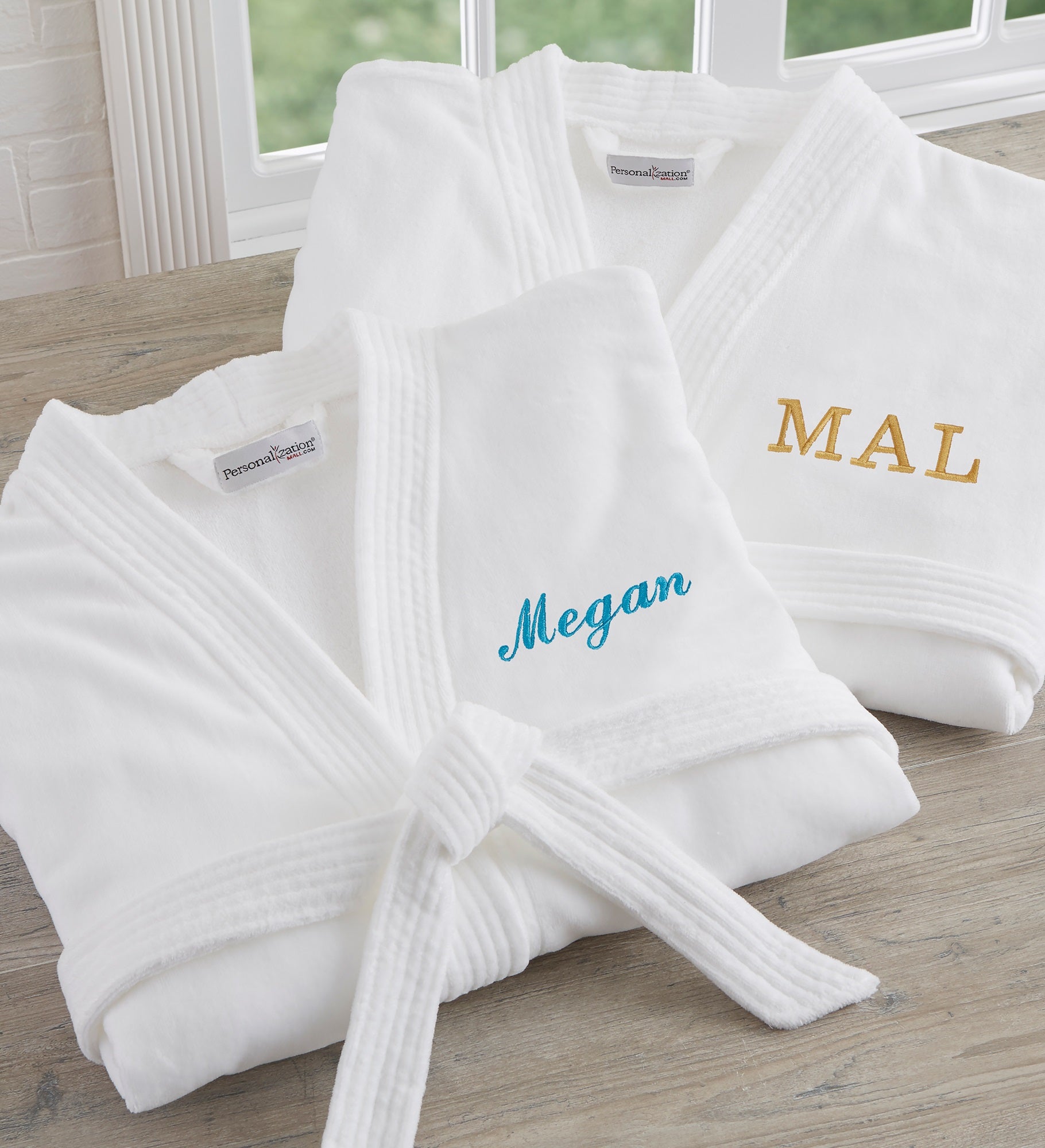 Classic White Embroidered Spa Robe For Him & Her