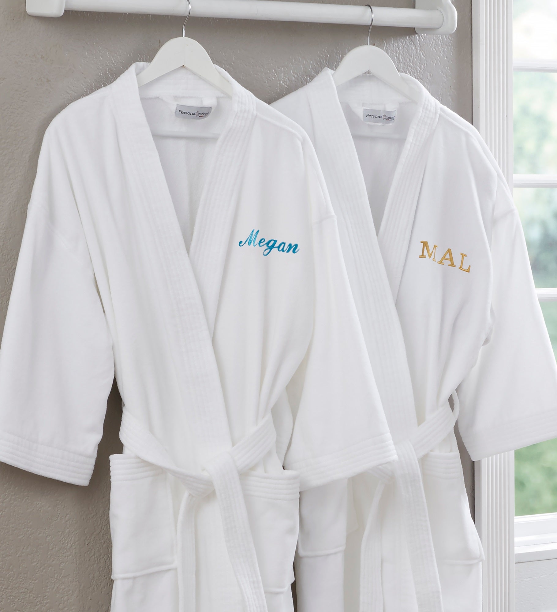 Classic White Embroidered Spa Robe For Him & Her