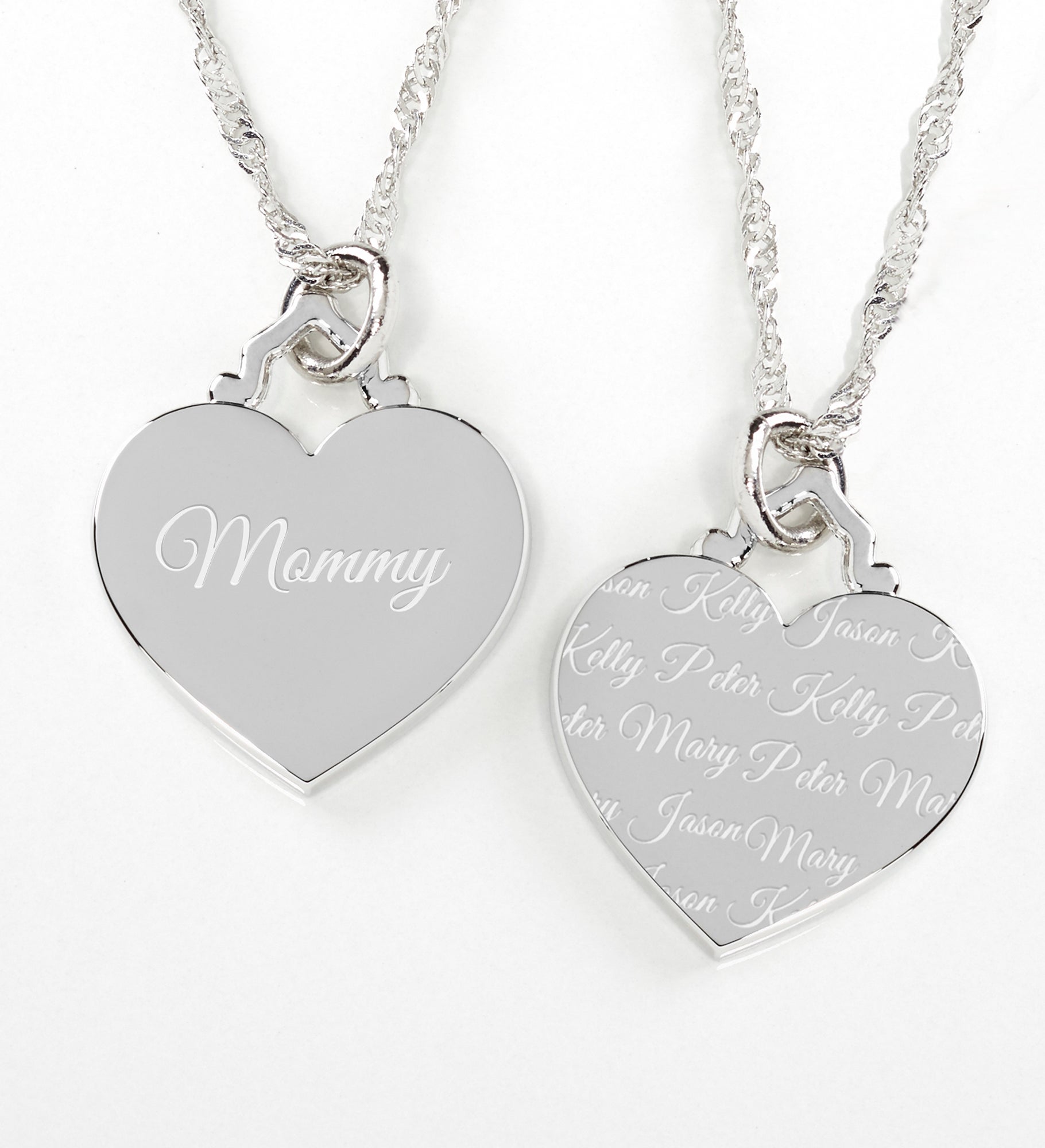 Loved By Mom Engraved Necklace