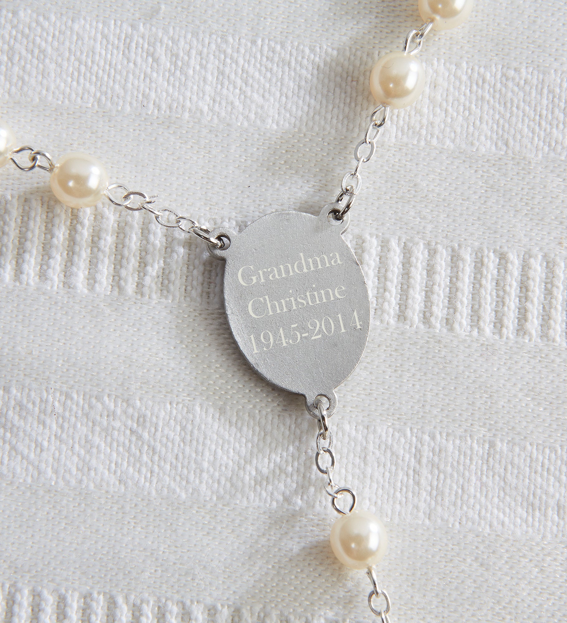 Personalized Adult Pearl Rosary