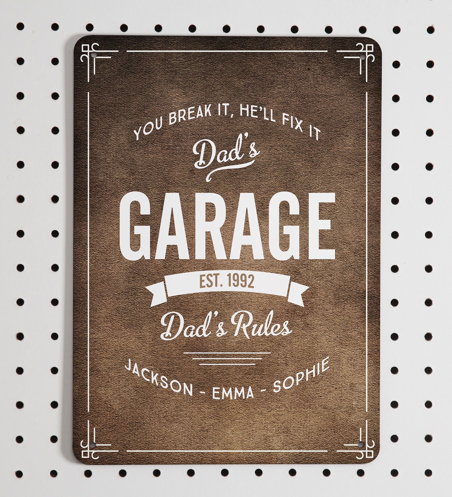 His Place Personalized Street Sign