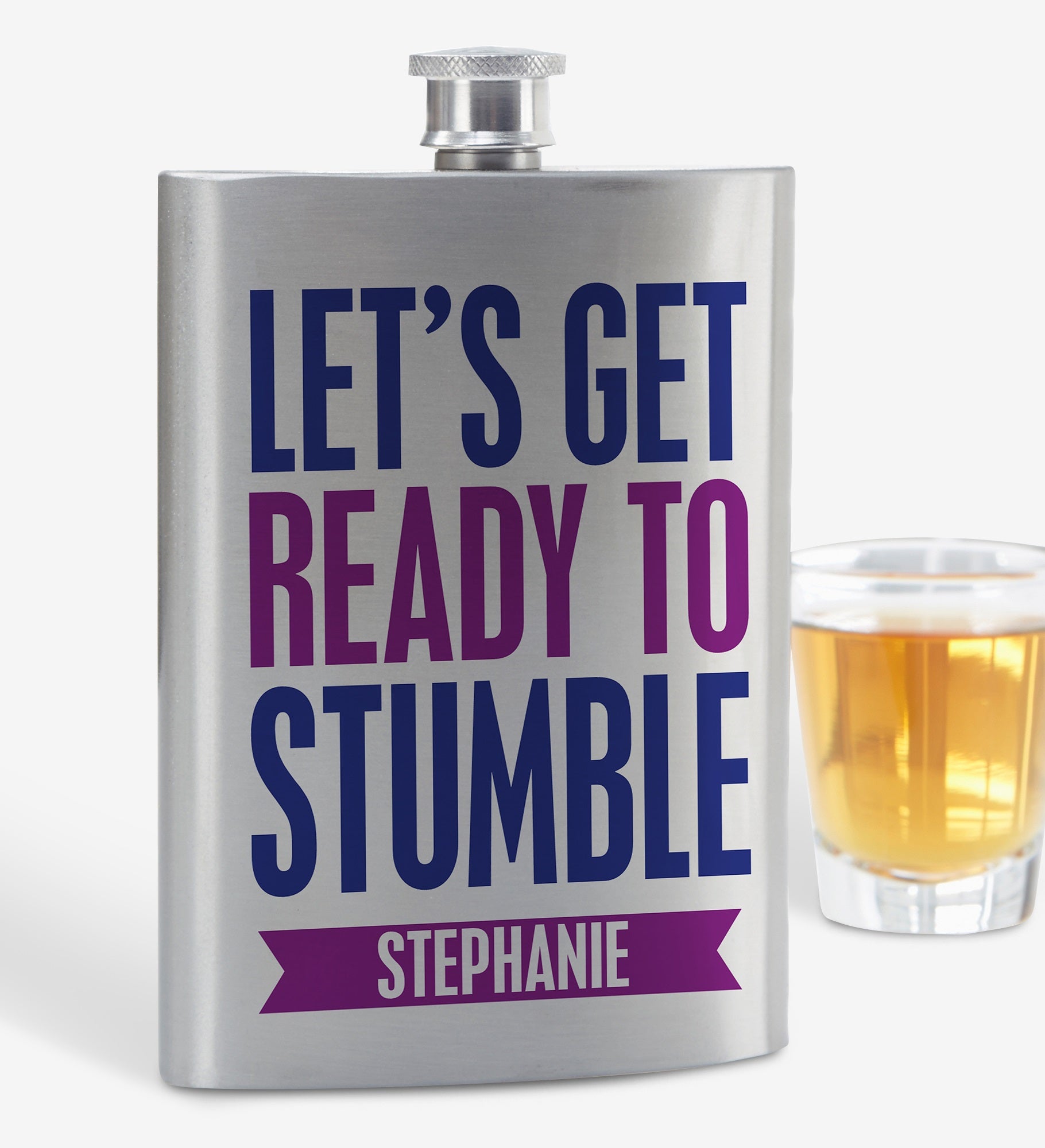 Party It Up Personalized Funny Quote Flask