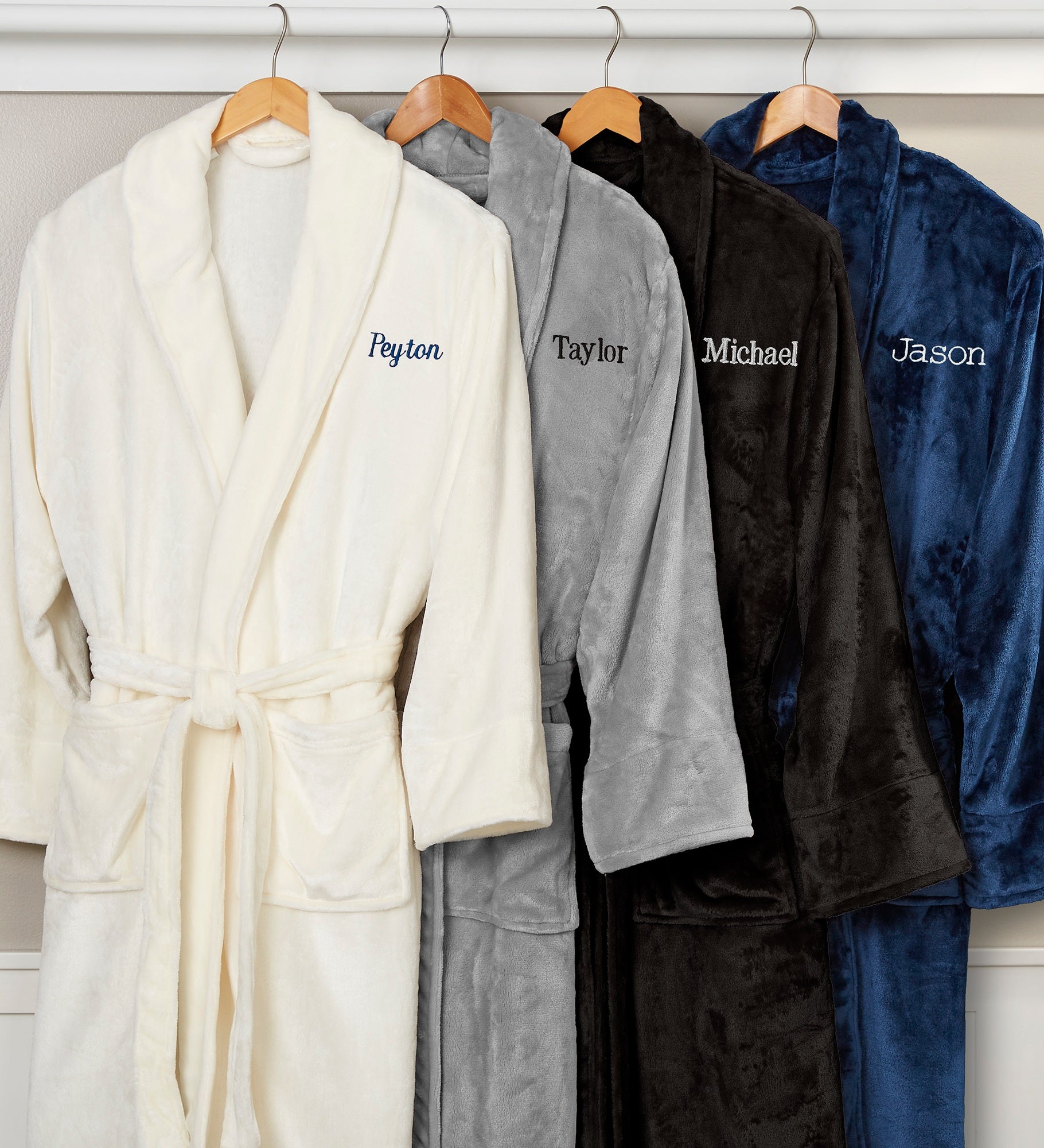 Just For Him Embroidered Luxury Fleece Robe