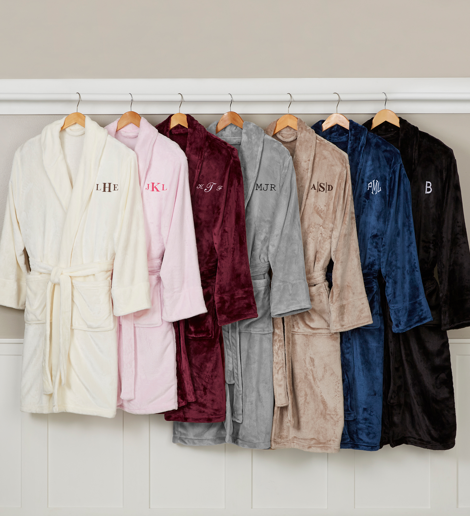 Classic Comfort Embroidered Luxury Fleece Robes
