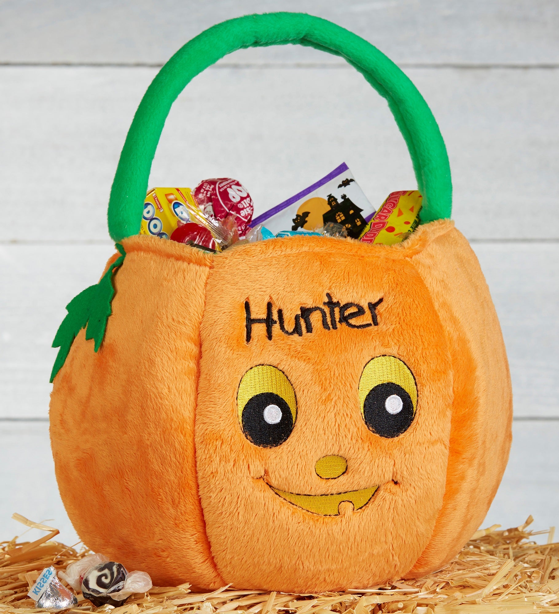 Pumpkin Pal Embroidered Plush Trick or Treat Bag