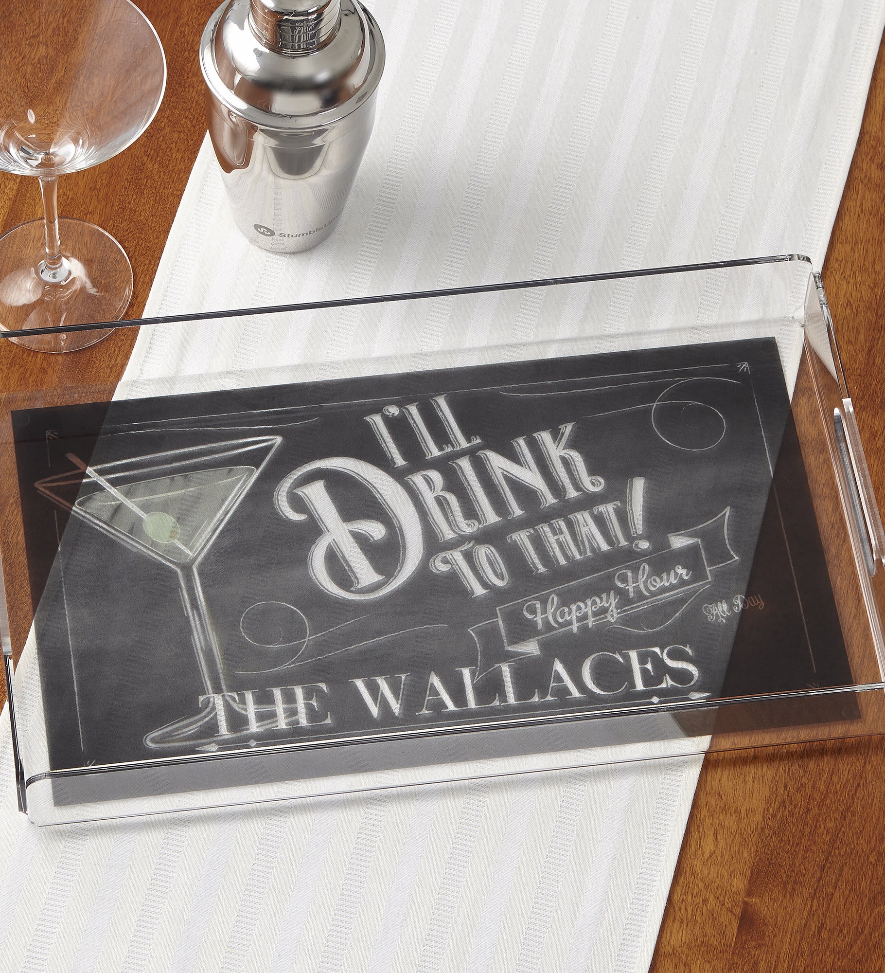 I'll Drink to That...Personalized Acrylic Serving Tray
