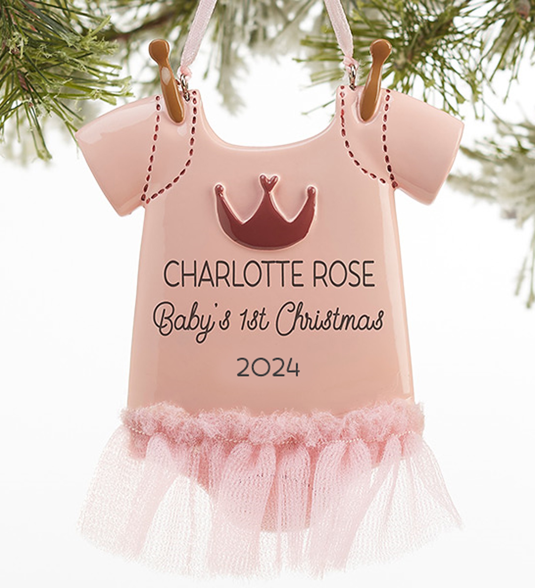 Baby Girl Bodysuit<sup>©</sup> Personalized Ornament