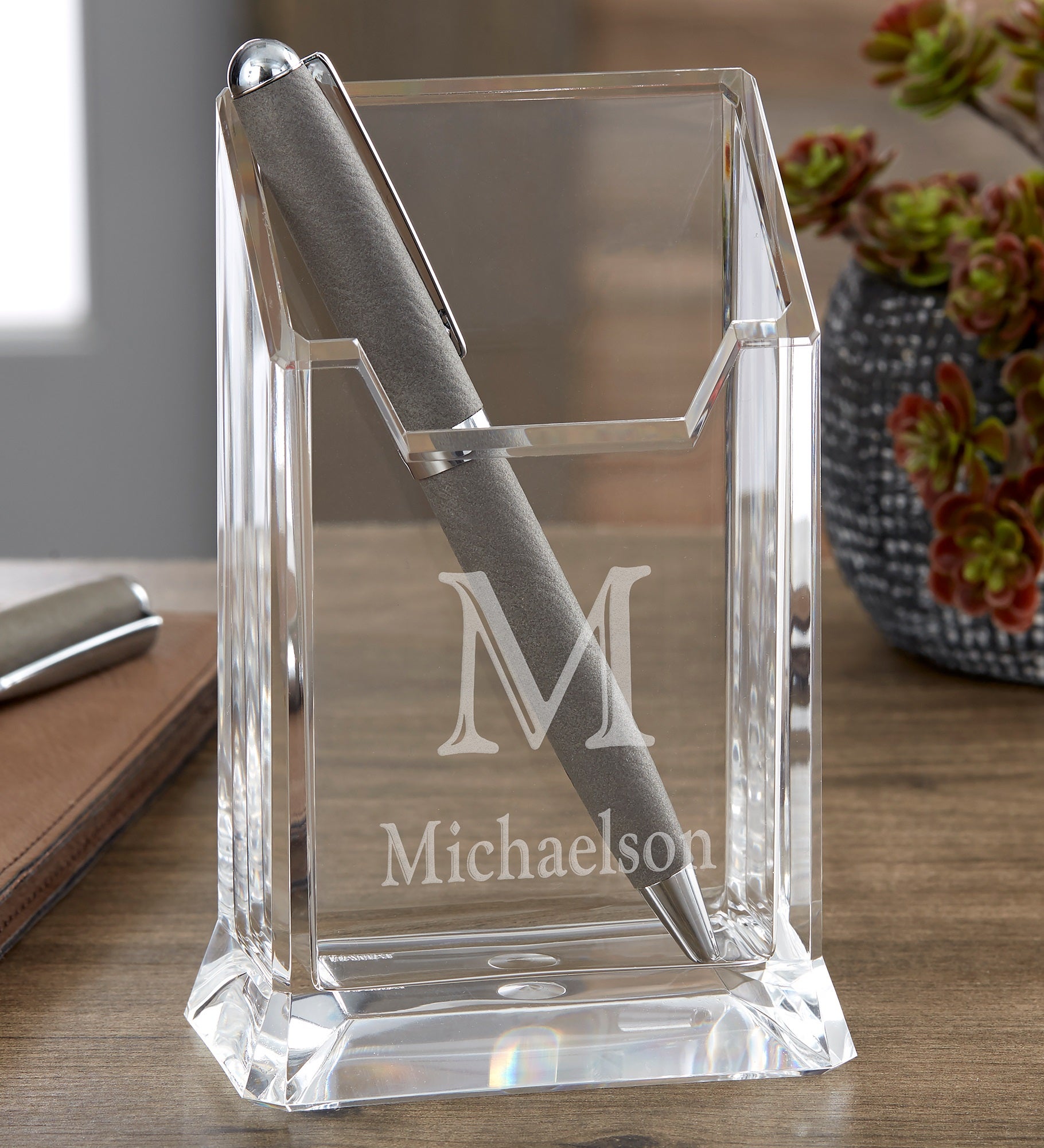 Initially Yours Personalized Acrylic Pen & Pencil Holder