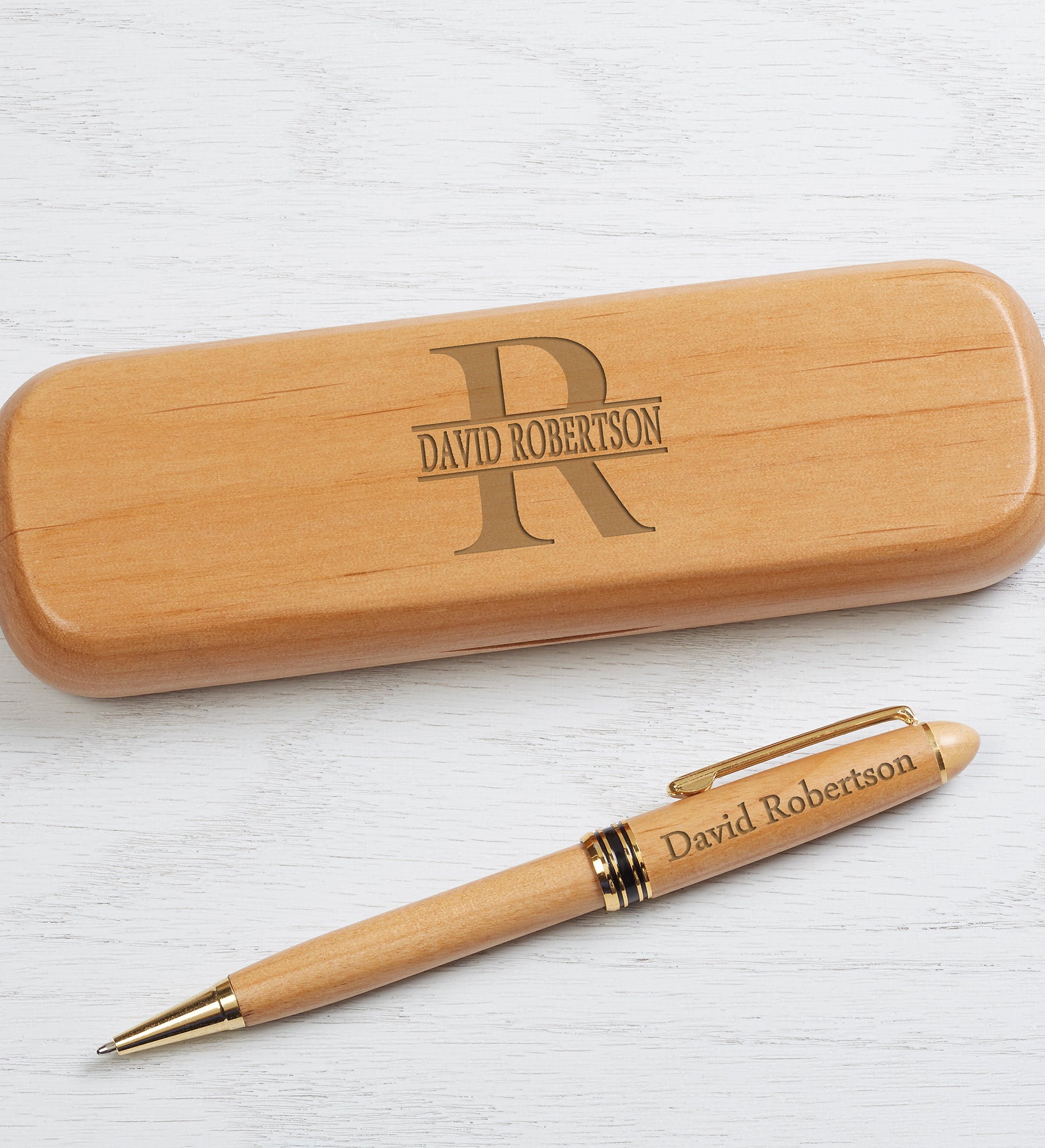 Namely Yours Personalized Alderwood Pen Set