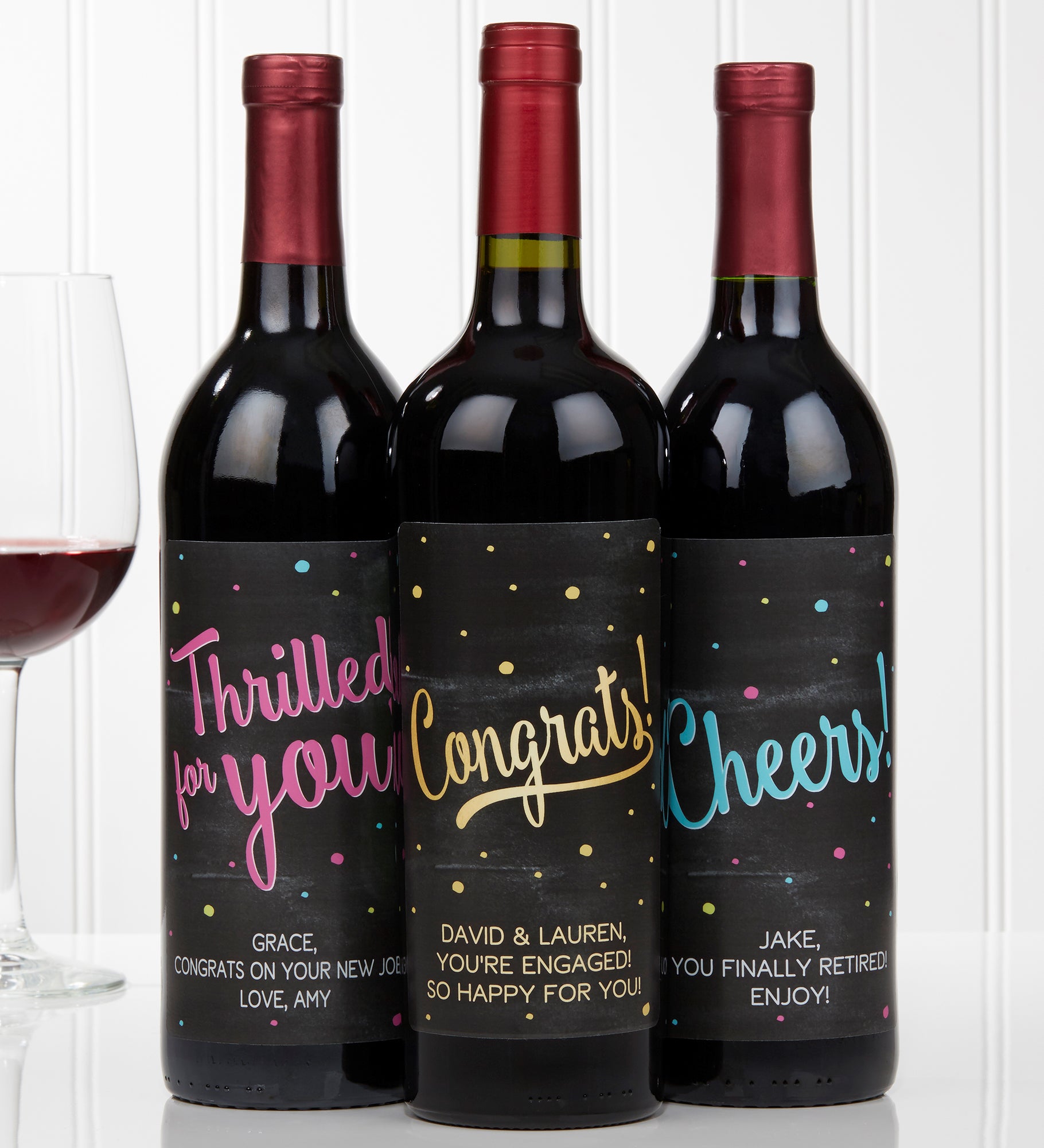 Congratulations Personalized Wine Bottle Label