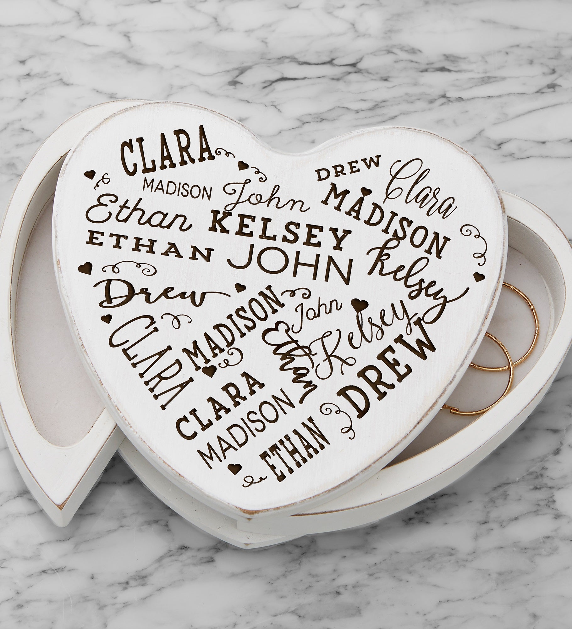 Close To Her Heart Engraved Jewelry Box