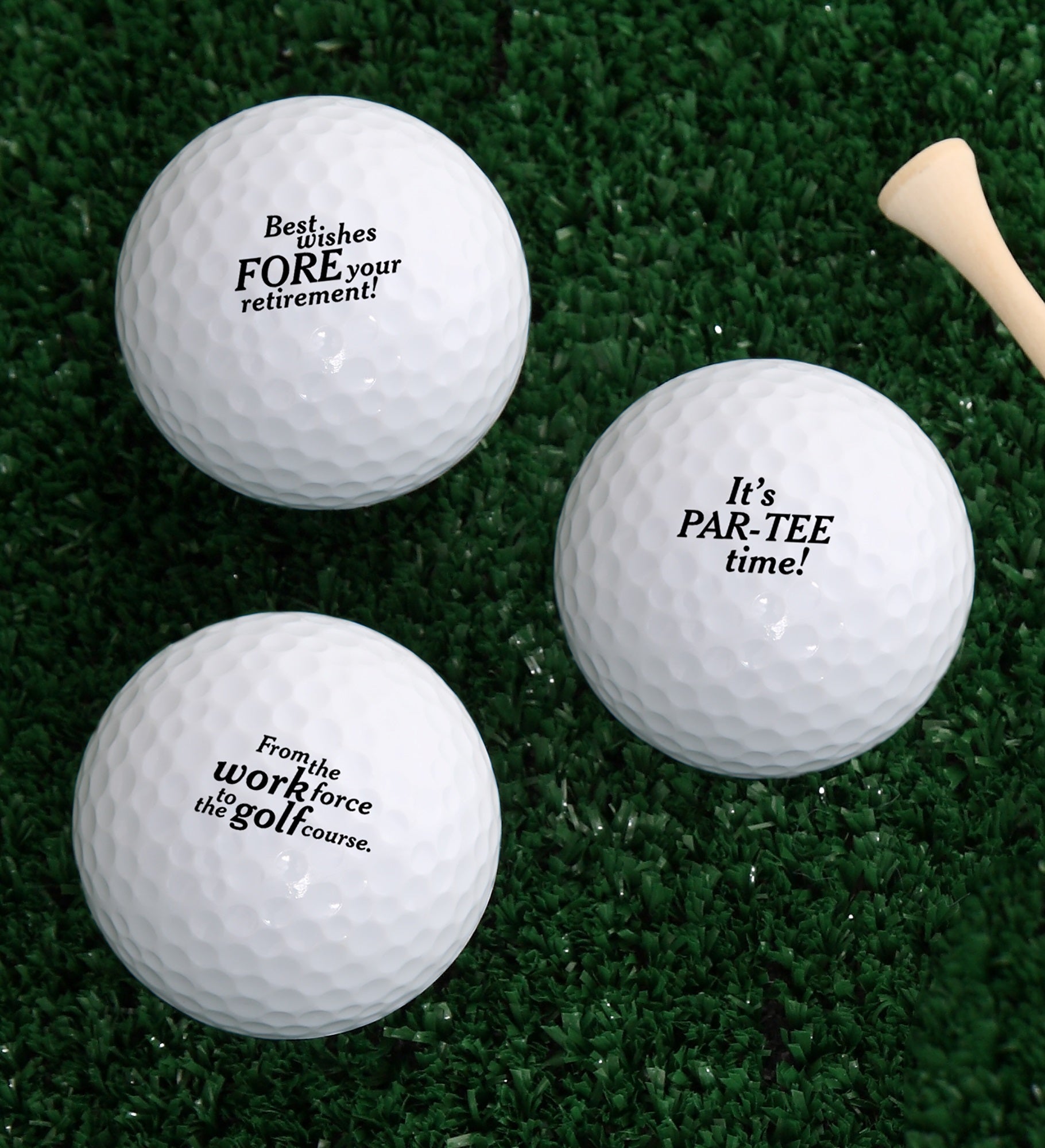 Retirement Personalized Golf Ball Set of