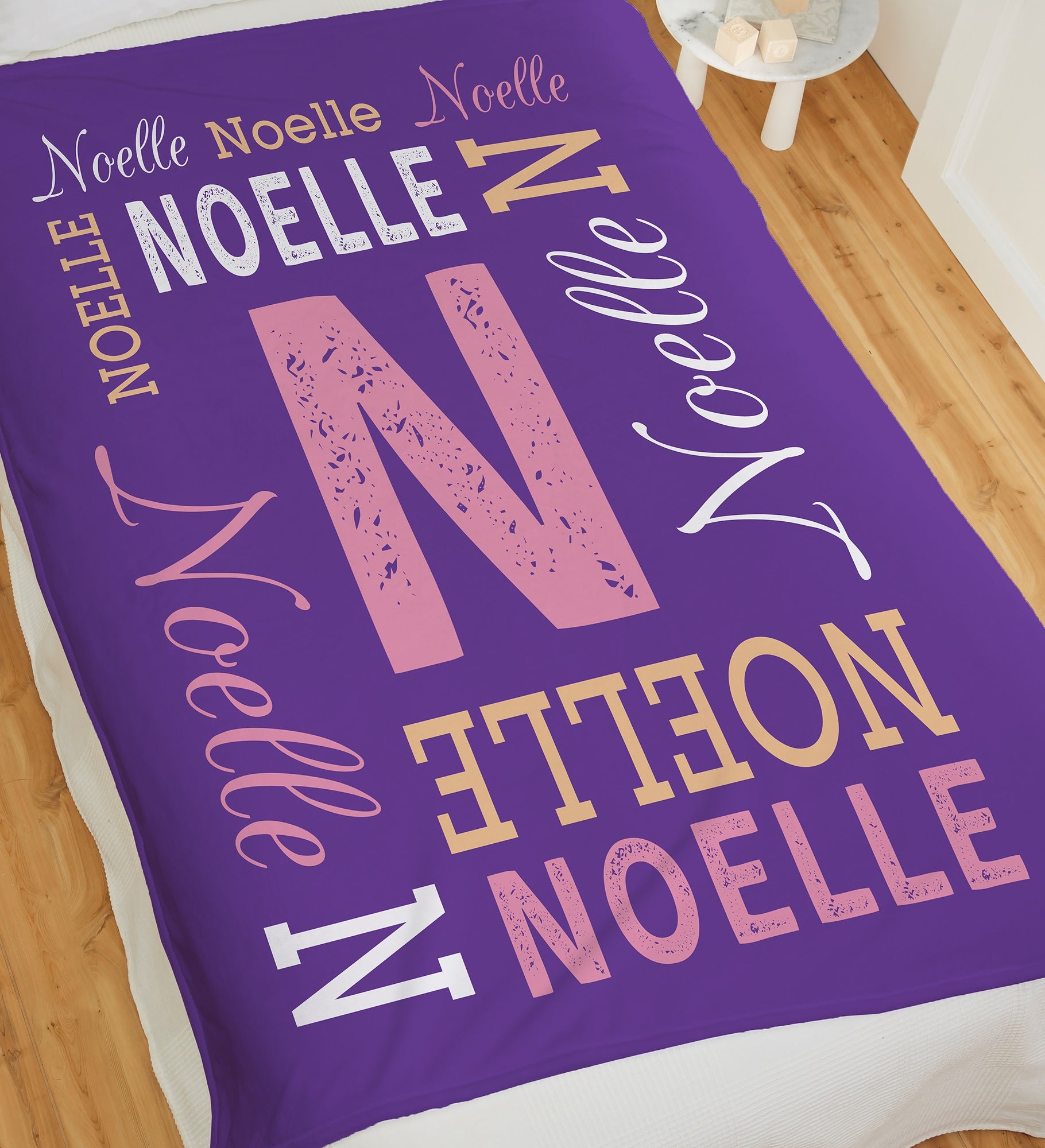 Repeating Name Personalized Blanket
