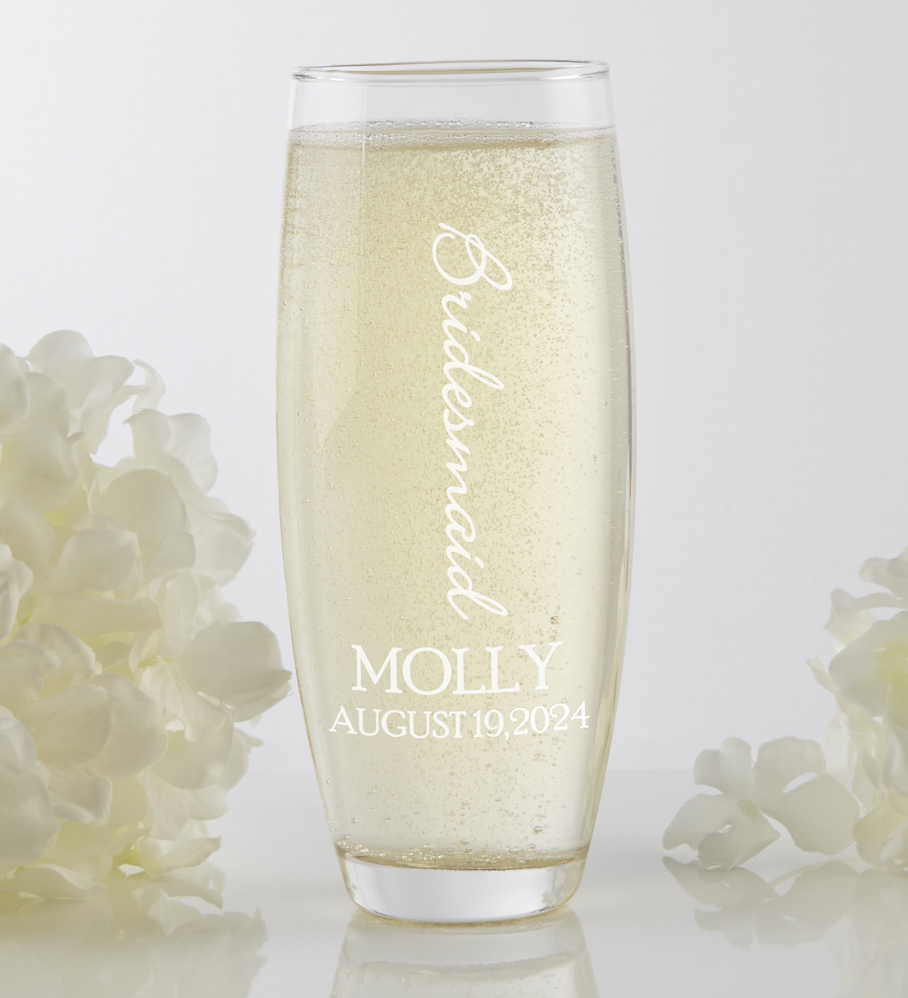 Bridal Brigade Personalized Stemless Champagne Flute
