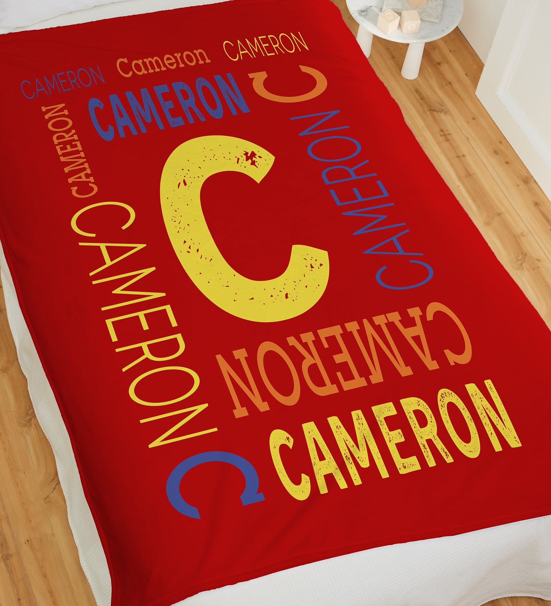 Repeating Name Personalized Baby Blanket