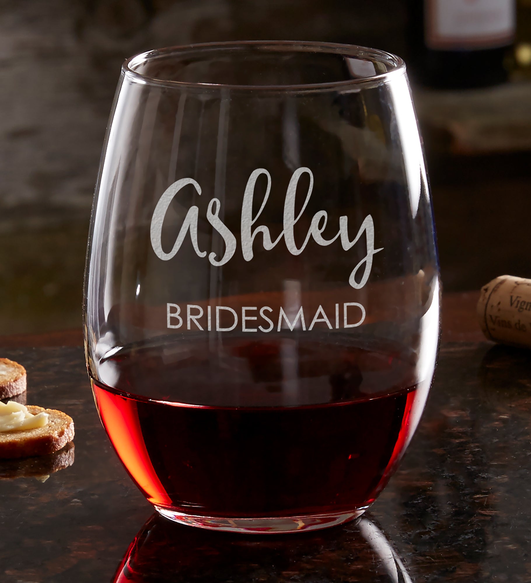 Bridal Party Engraved Wine Glass Collection