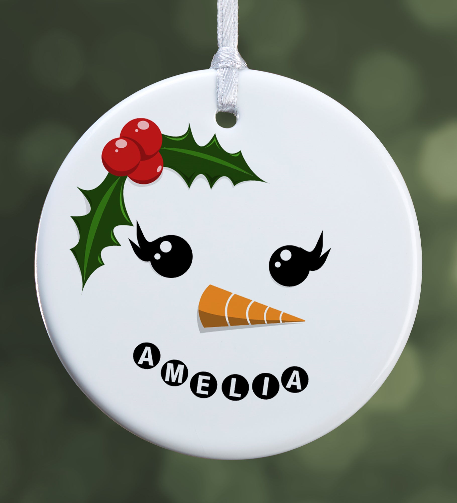 Snowman Character Personalized Ornament