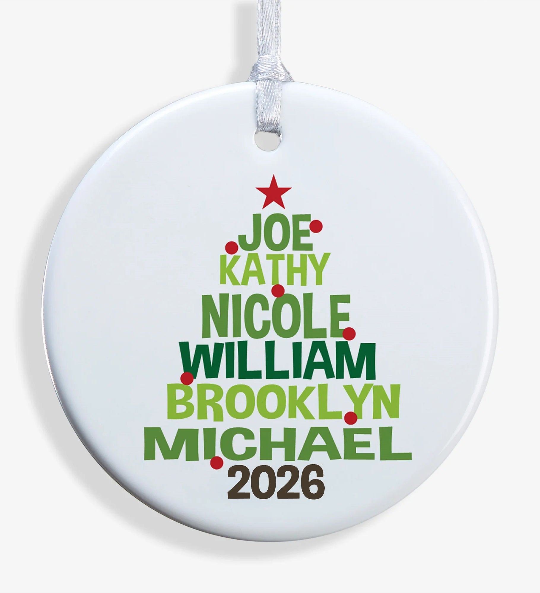 Christmas Family Tree Personalized Ornament