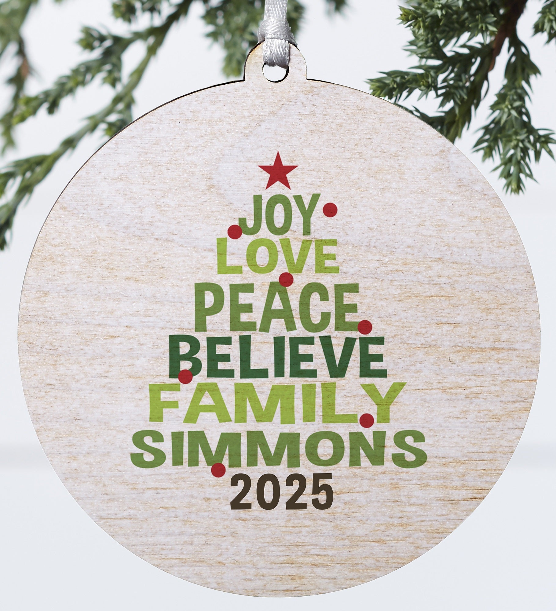 Christmas Family Tree Personalized Ornament