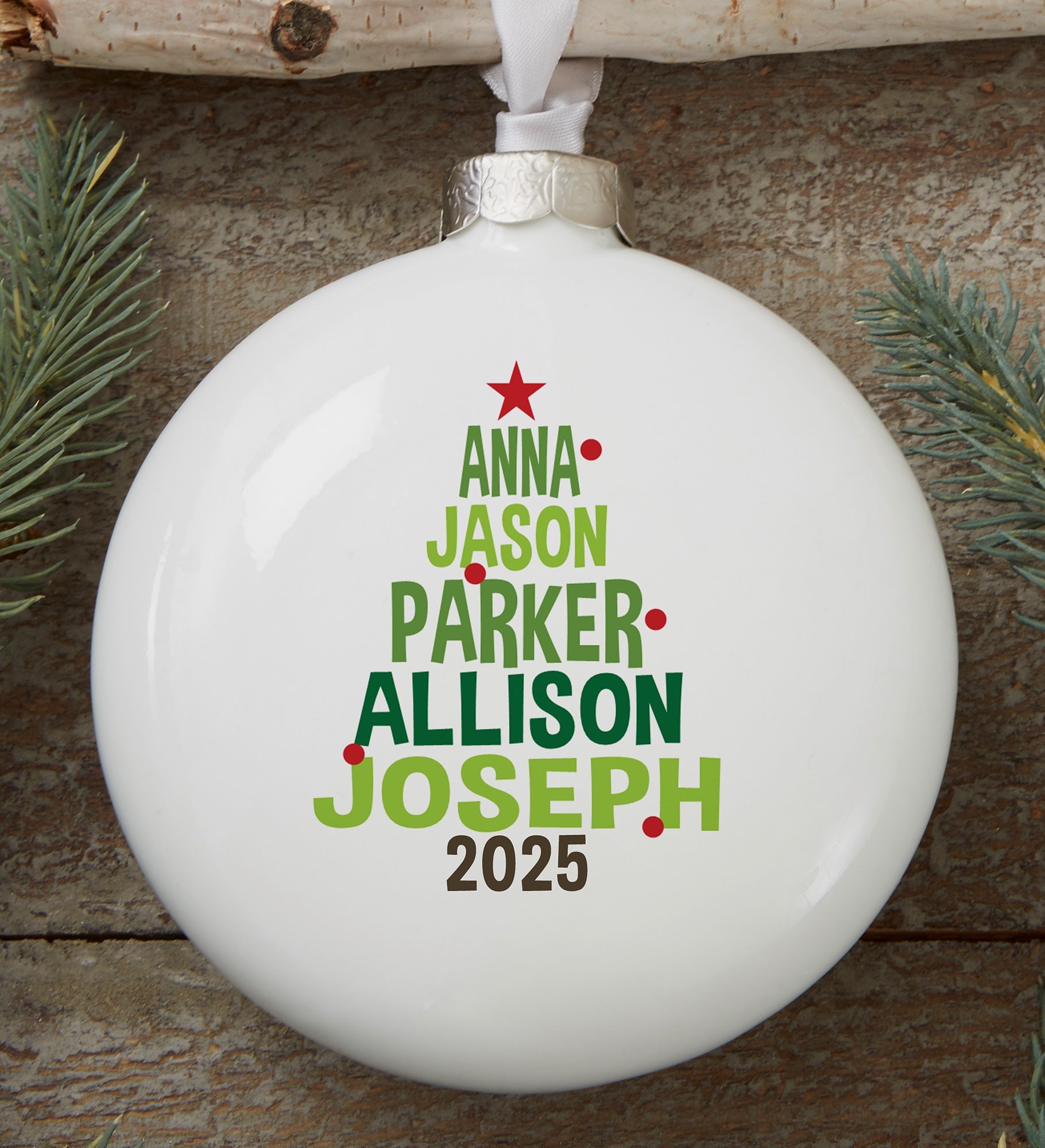 Christmas Family Tree Personalized Ornament