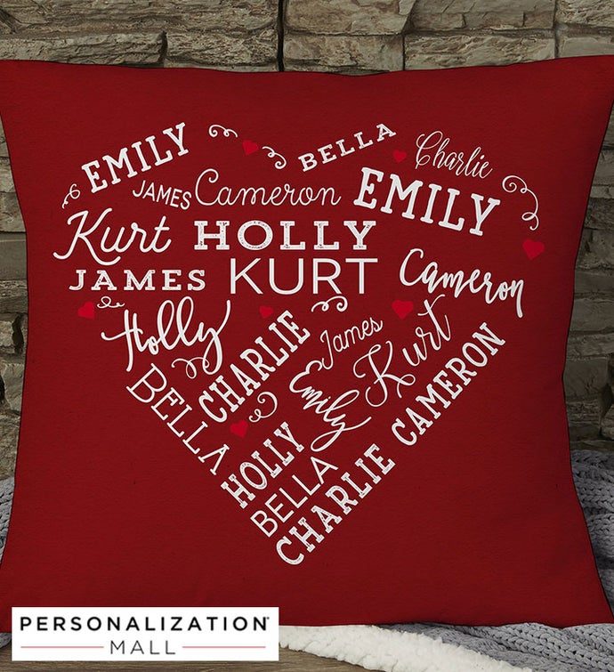 Personalized Close to Her Heart Pillow