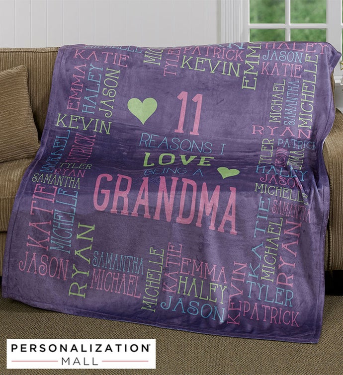 Personalized Reasons Why for Her Plush Blanket