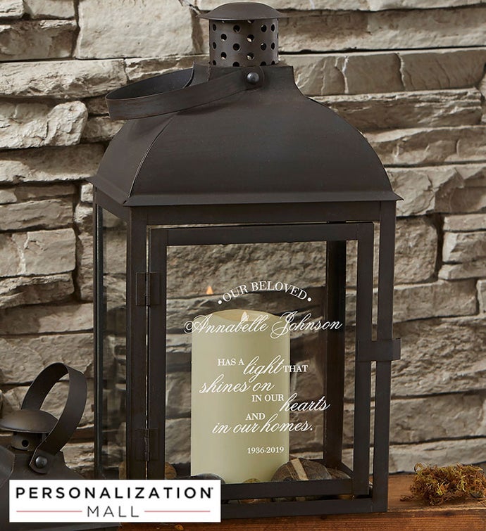 Personalized Memorial Candle Lantern 3 Piece Set