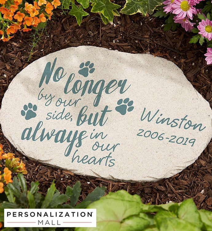 Personalized Pawprints on My Heart Garden Stone