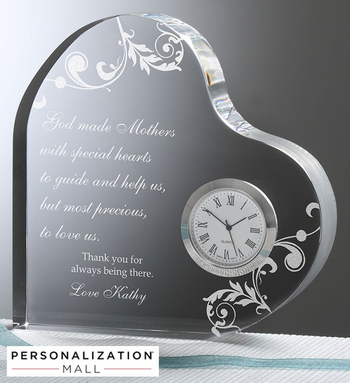 Personalized Dear Mom Heart Clock