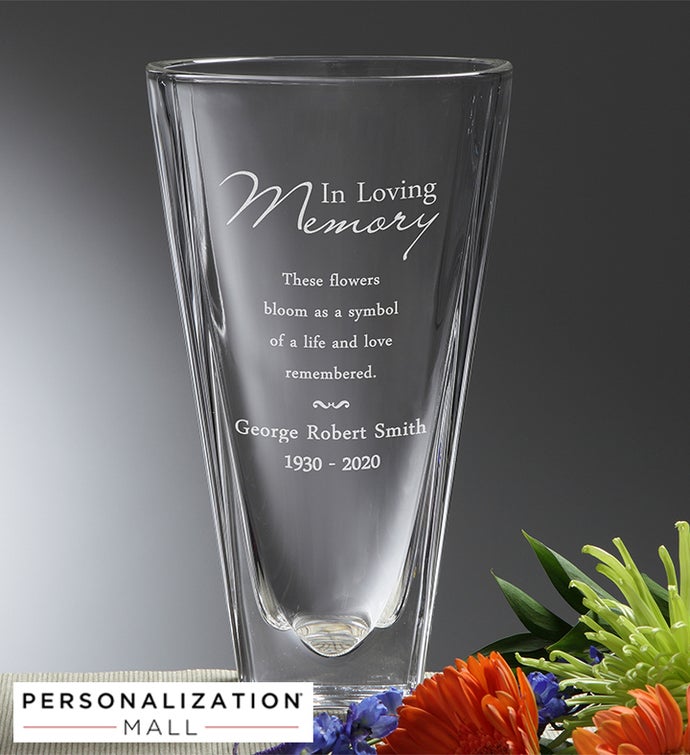 Love Blooms Eternal Personalized Memorial Vase