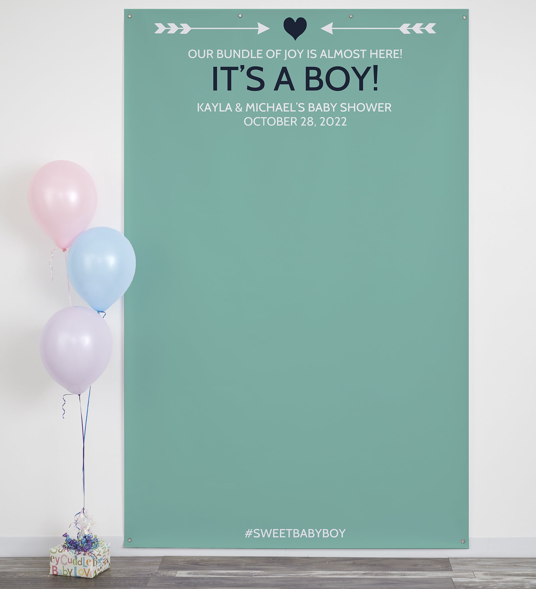 Baby Shower Personalized Photo Backdrop