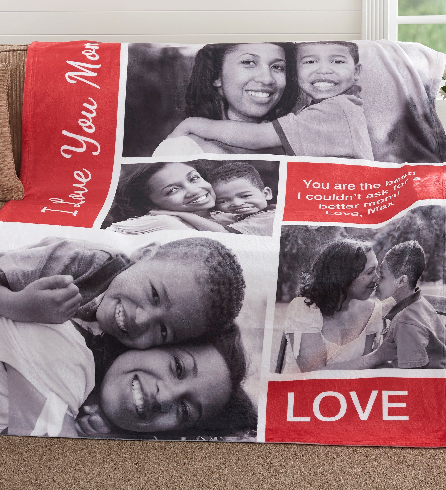 Family Love Photo Collage Personalized Photo Blanket