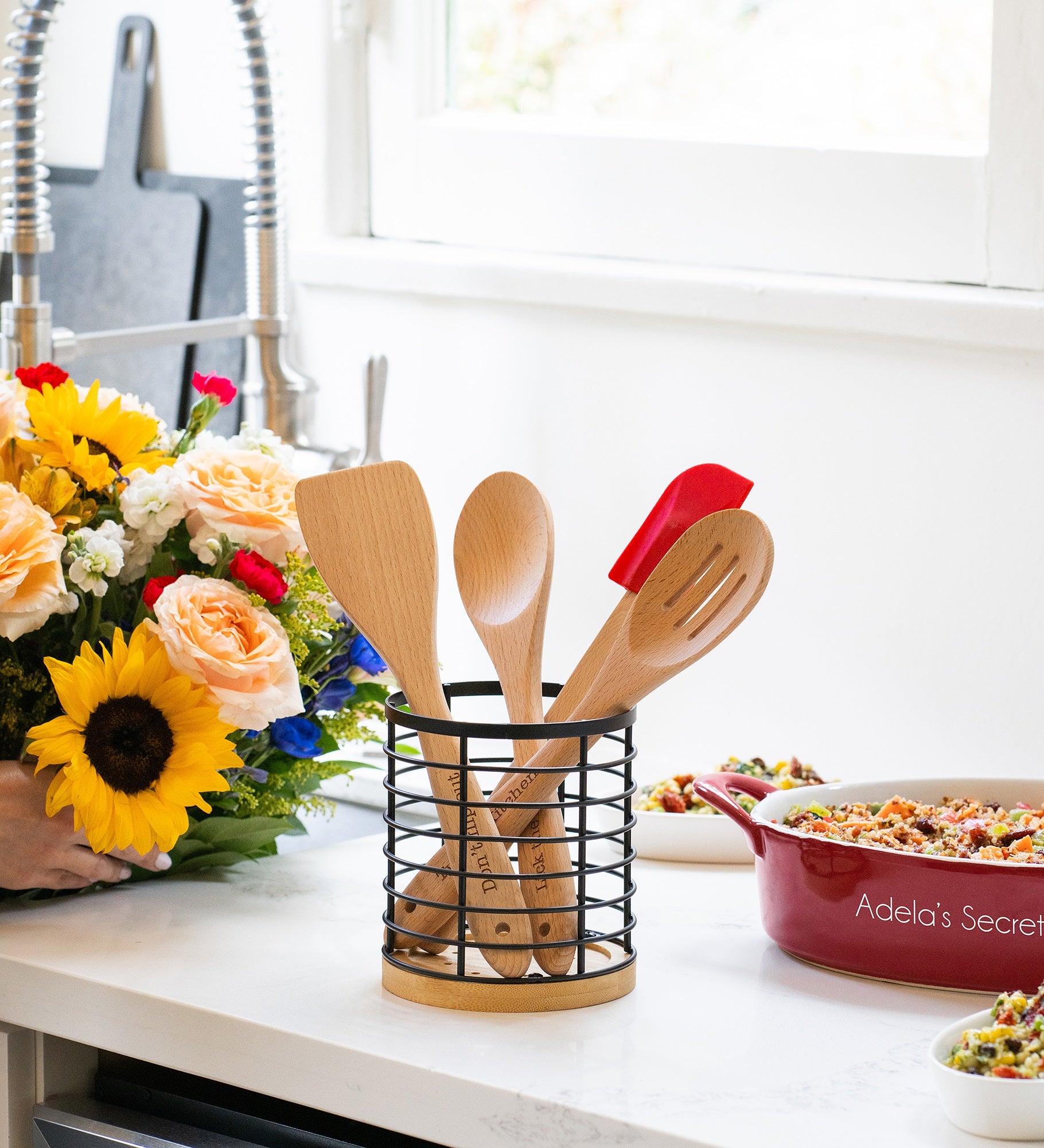 Kitchen Expressions Personalized Beechwood Utensils  4pc Set