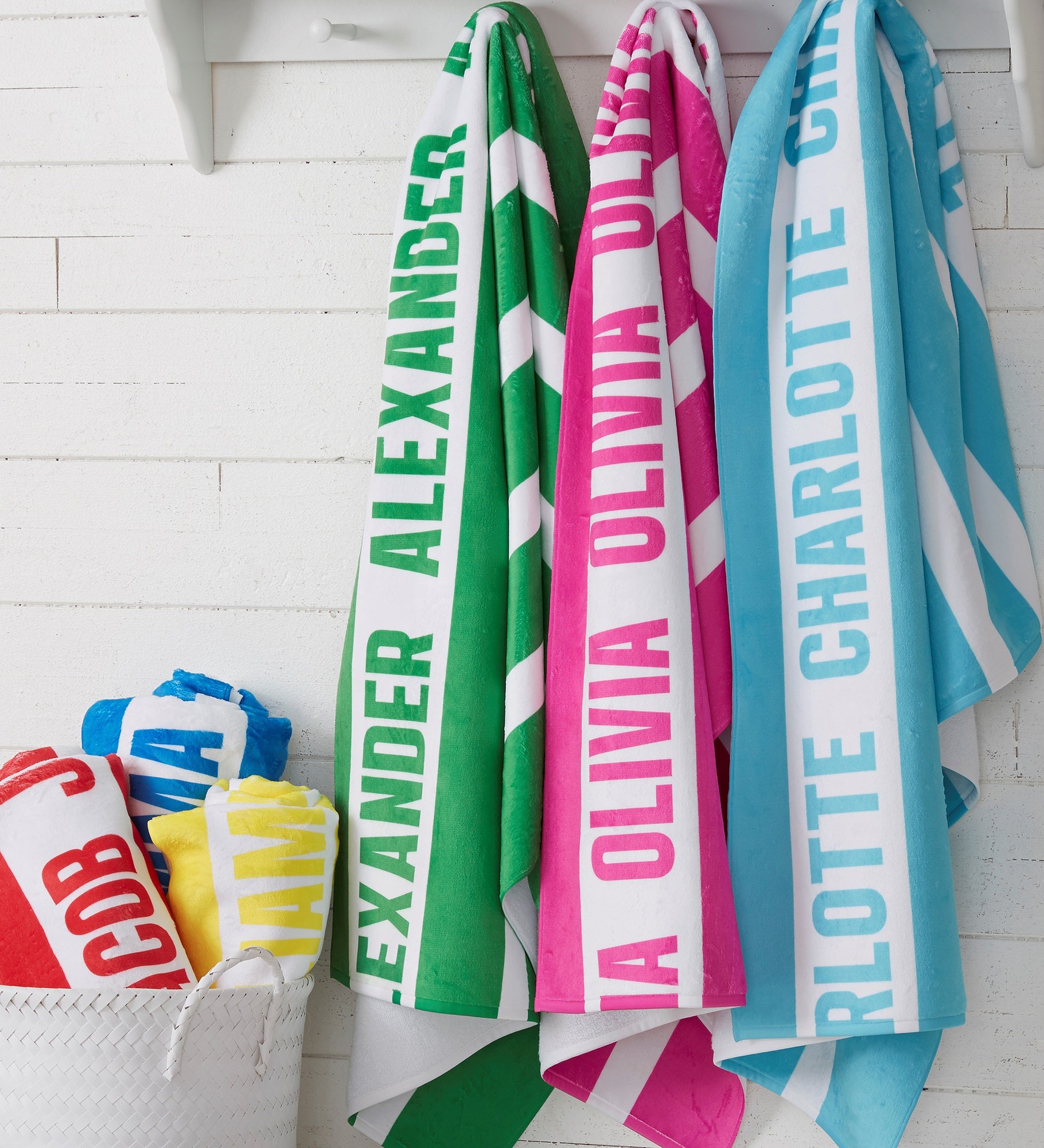 Classic Stripe Personalized Beach Towel