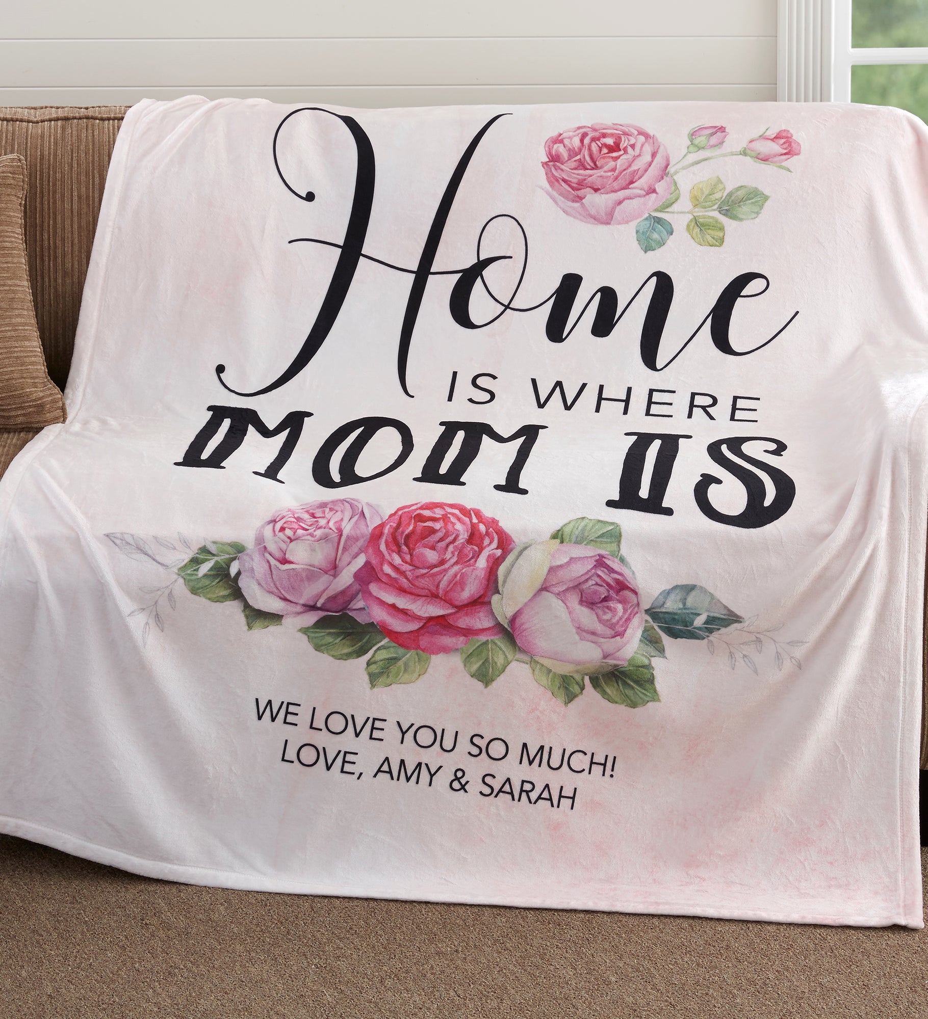 Home Is Where Mom Is Personalized Blanket