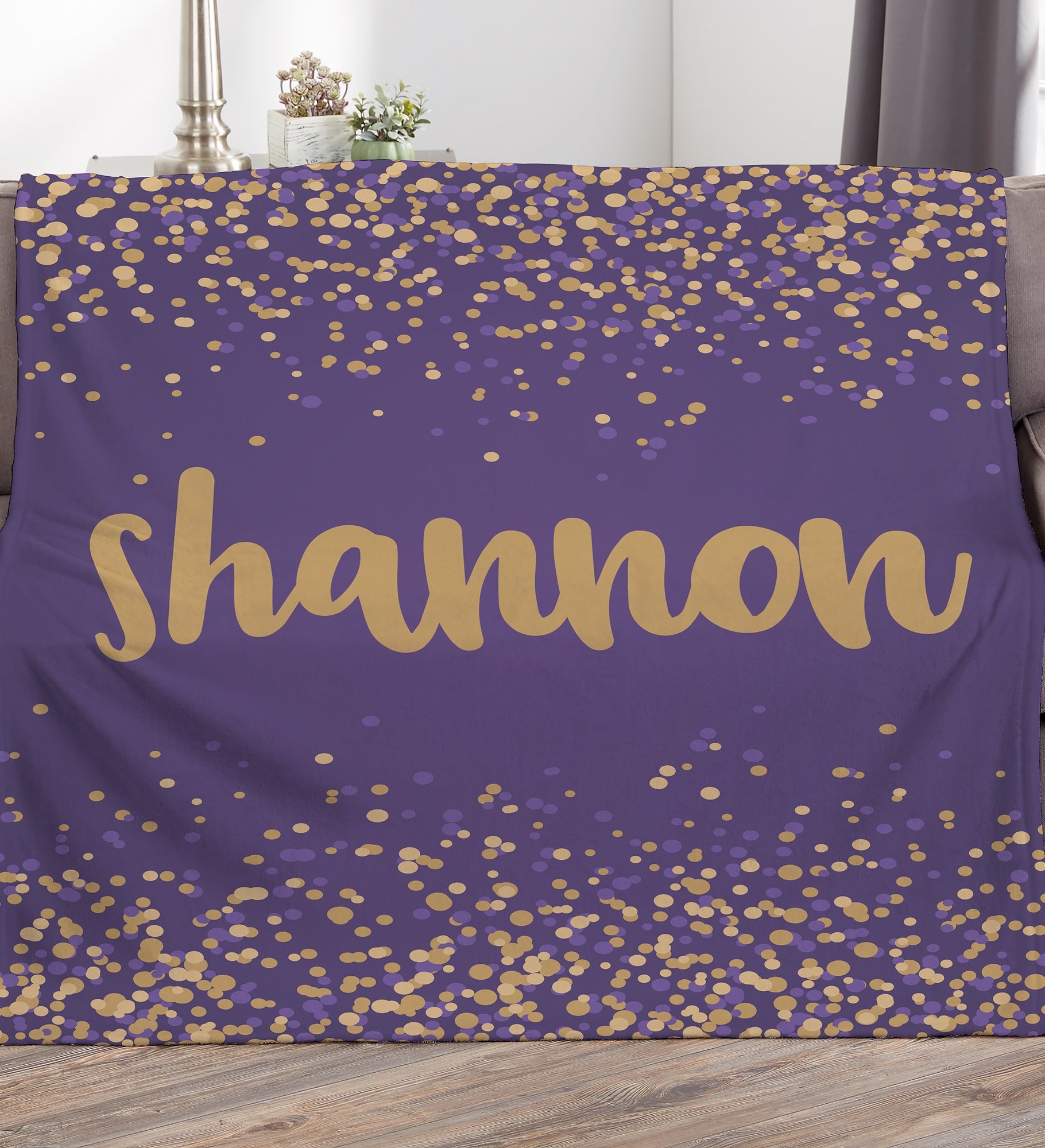 Sparkling Name Personalized Blanket